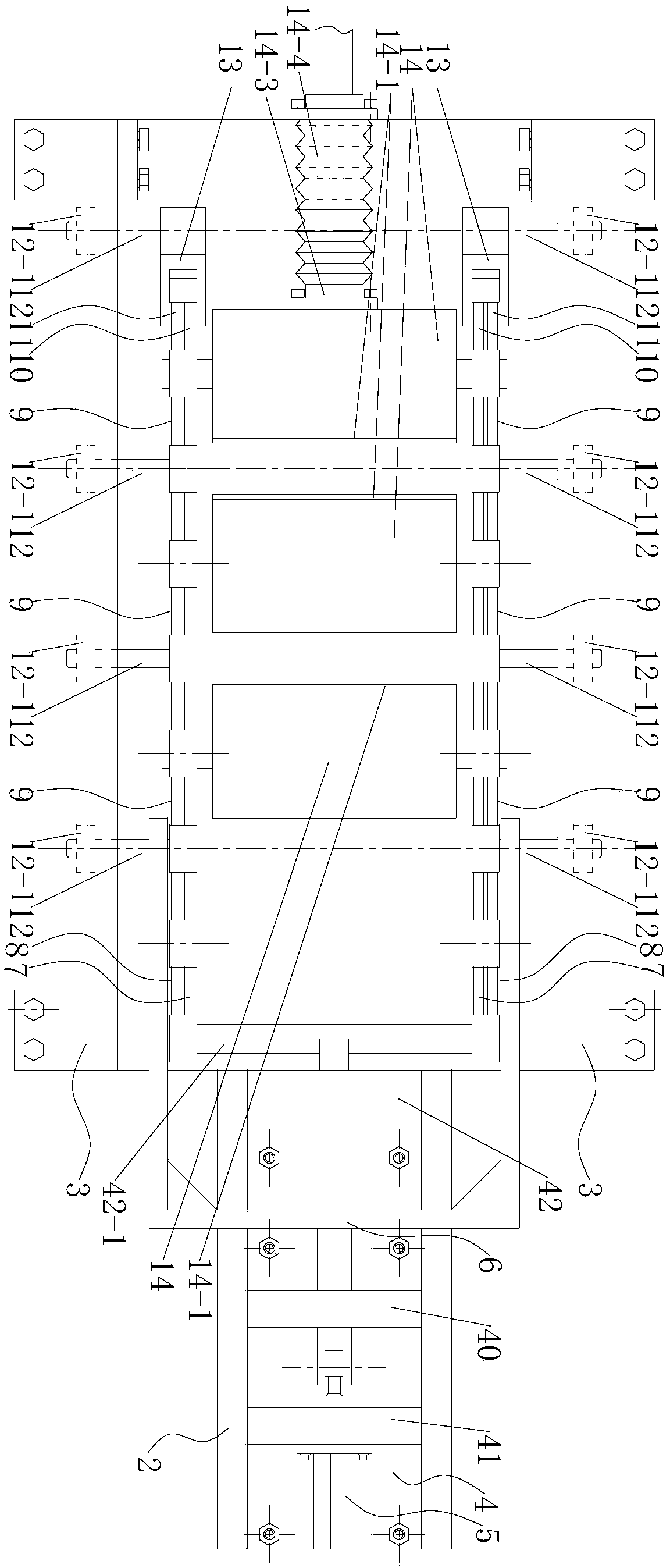 Metal powder extruding machine driving mechanism