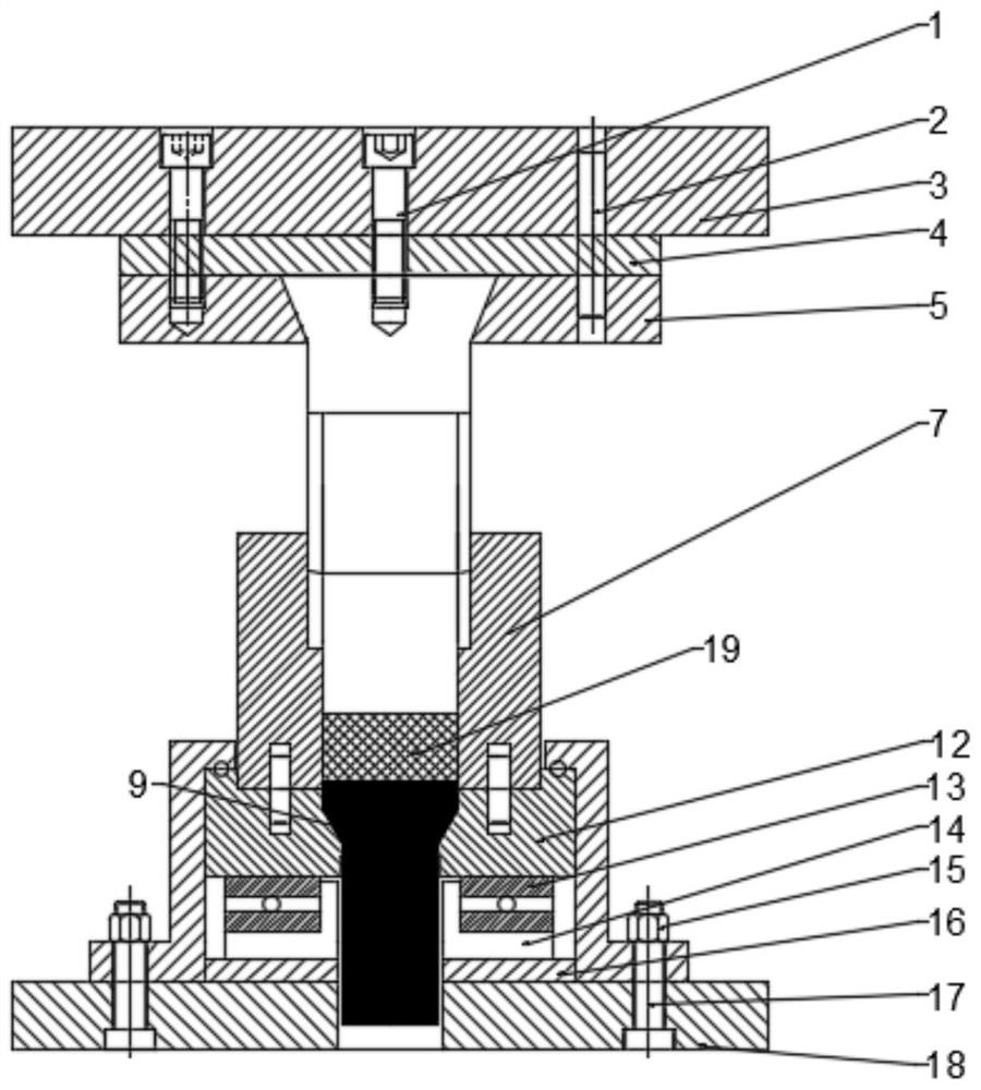 Self-rotating forward extrusion forming die and method
