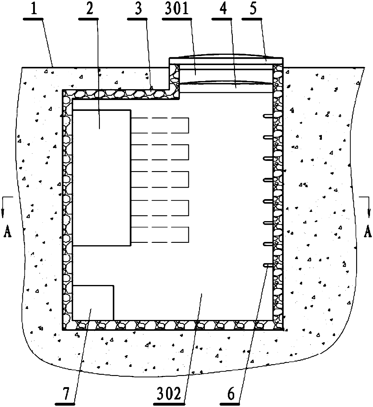 Underground waterproof communication equipment cabin