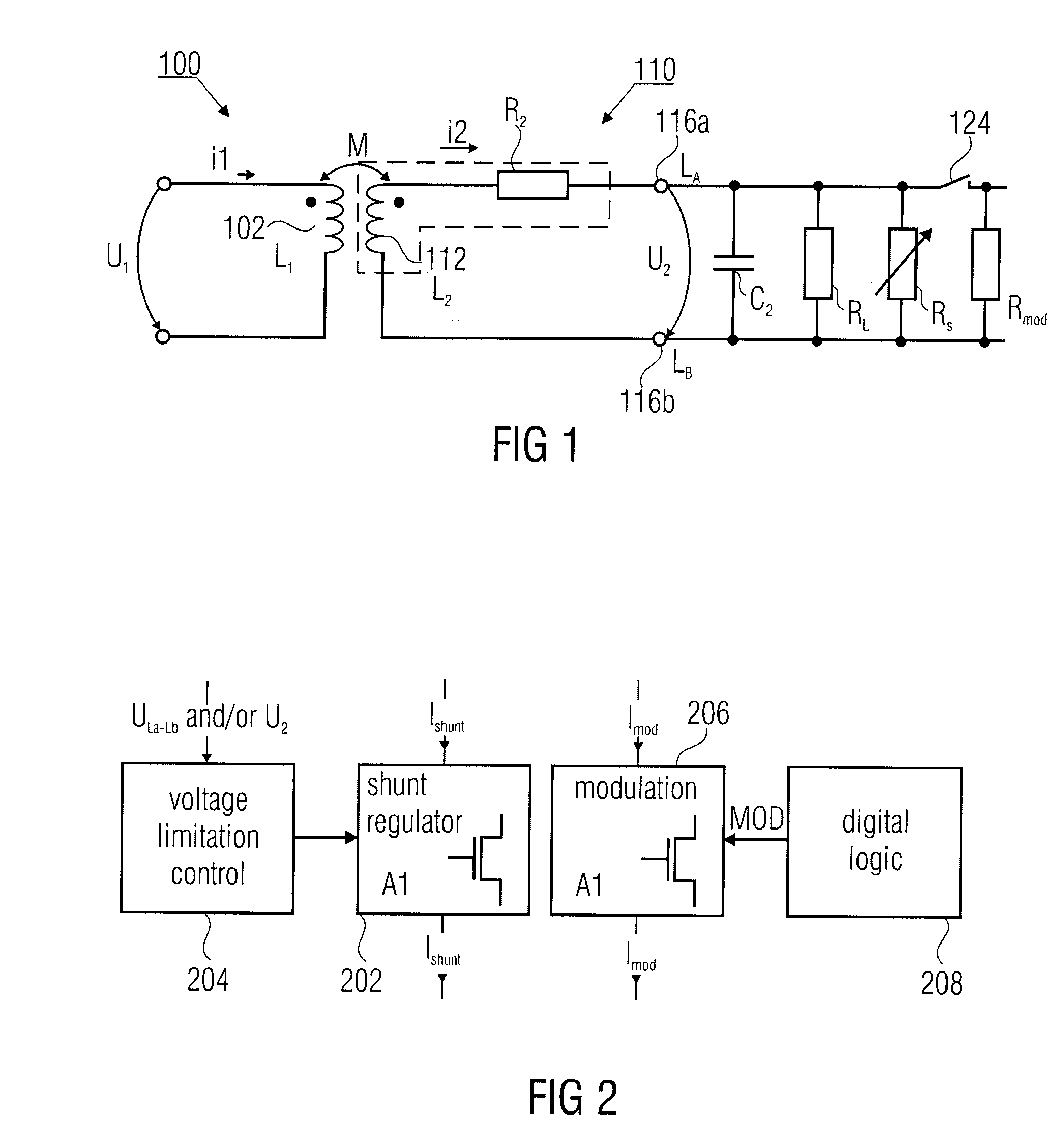 Apparatus and method for providing a supply voltage and a load modulation in a transponder