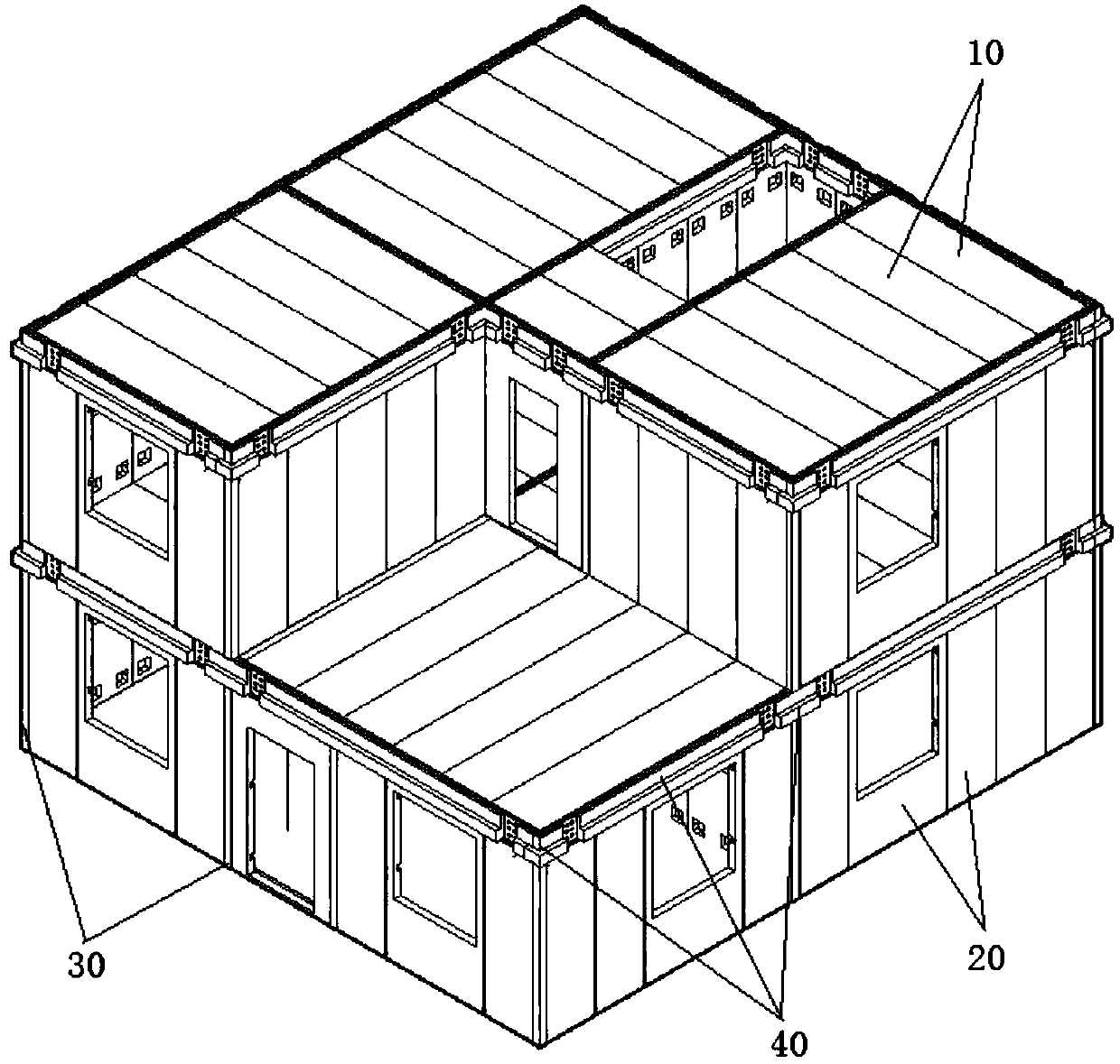 Building method of full-fabricated-type house