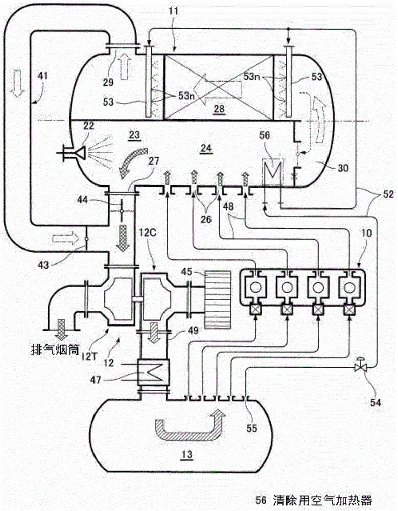 Exhaust gas denitration equipment for reciprocating engine