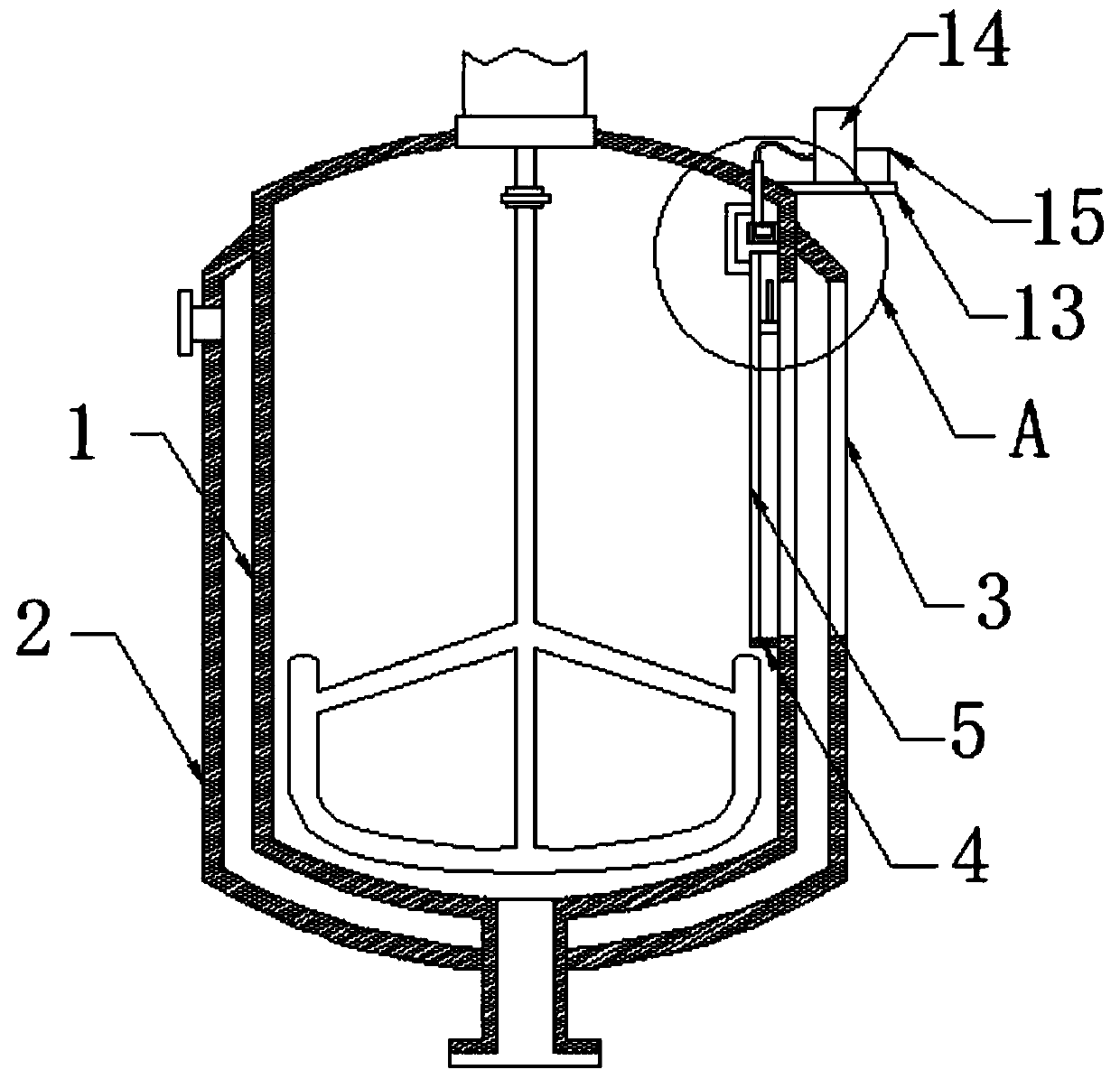 Efficient reaction device for preparing polycarboxylic acid