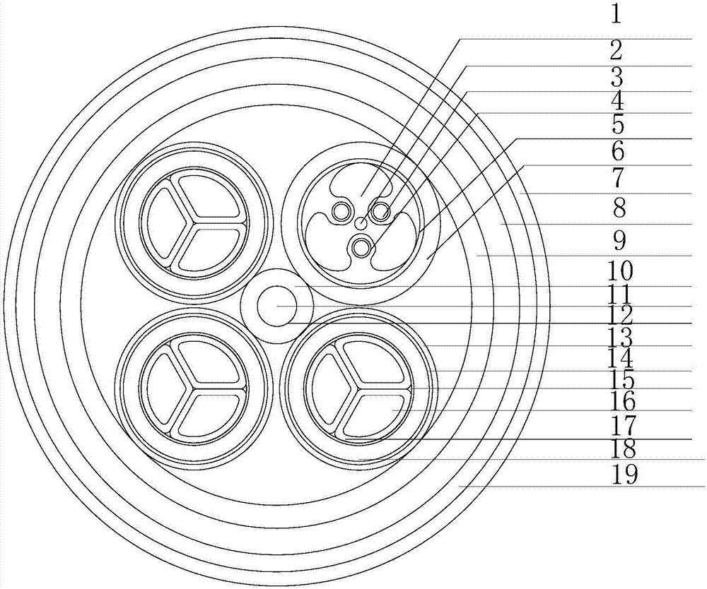 Mining bend-resistant dragging cable and manufacturing method