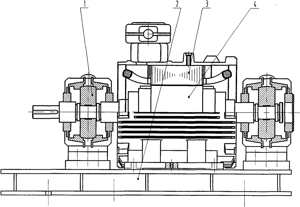 High-speed motor with solid rotor