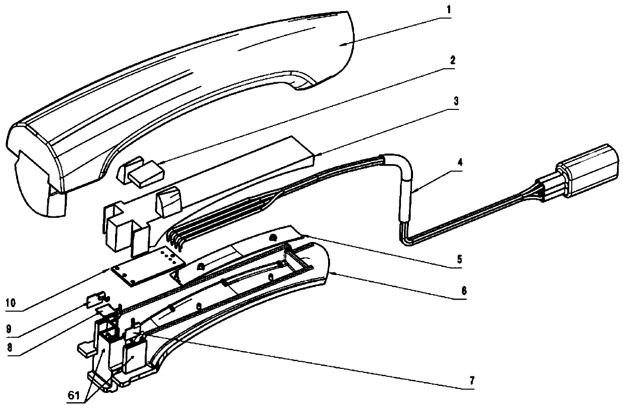 Induction type door handle for automobile and automobile