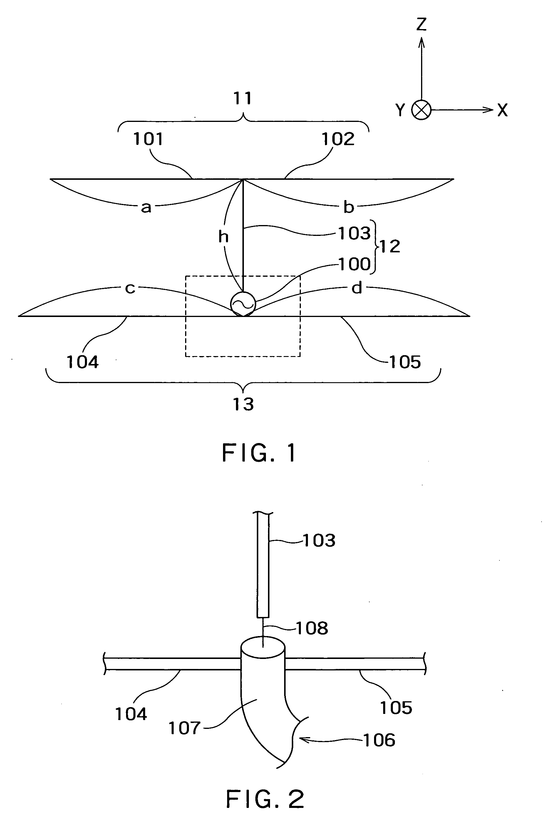 Antenna device, mobile terminal and RFID tag