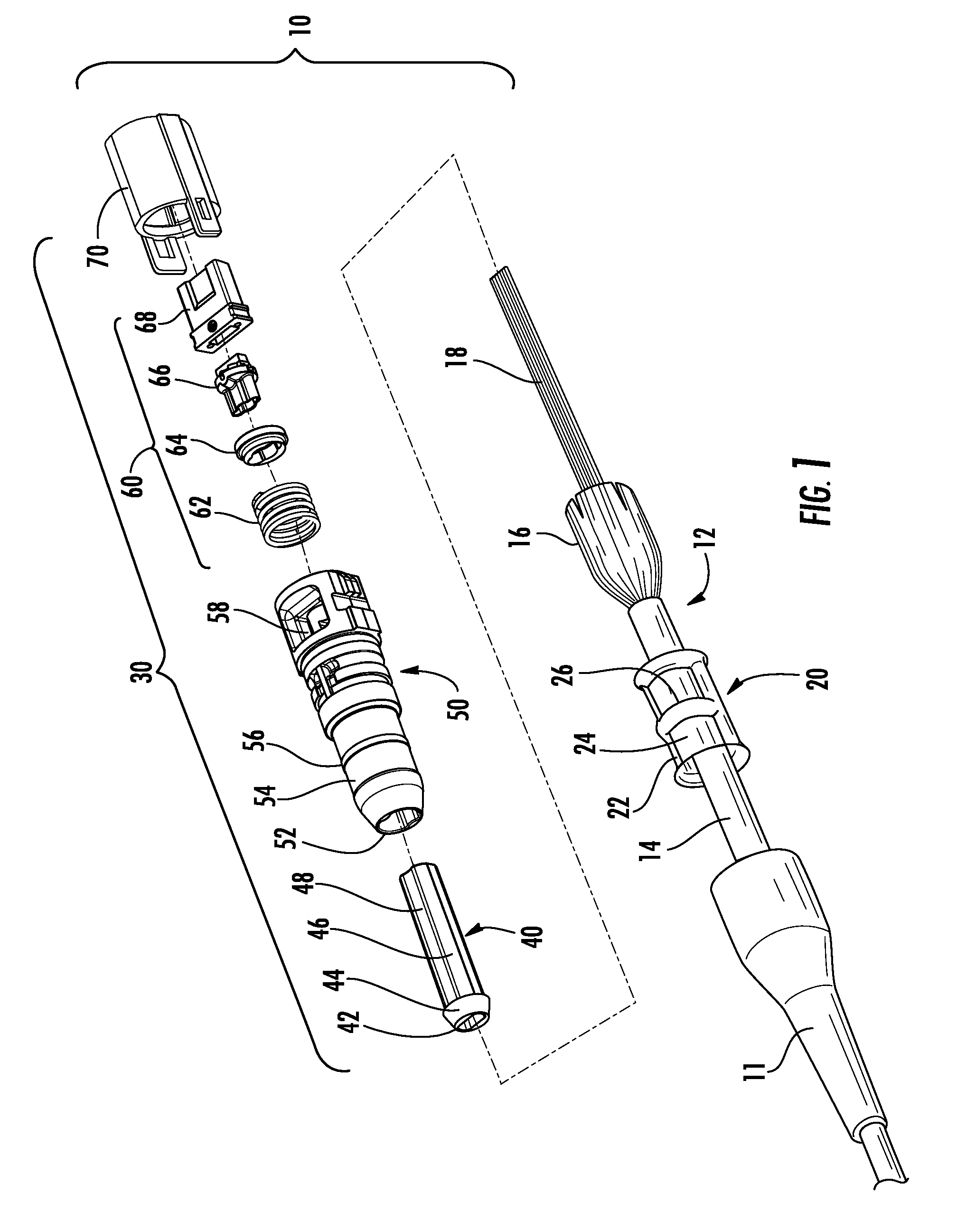 Fiber optic cable assemblies with mechanically interlocking crimp bands and methods of making the assemblies