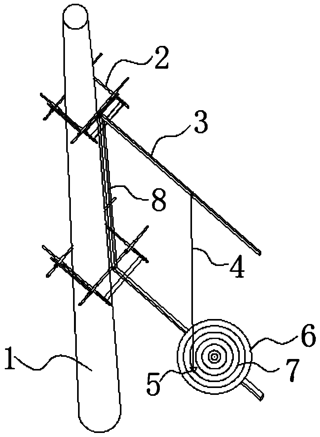 A detection method and detection device for the verticality of a tapered column