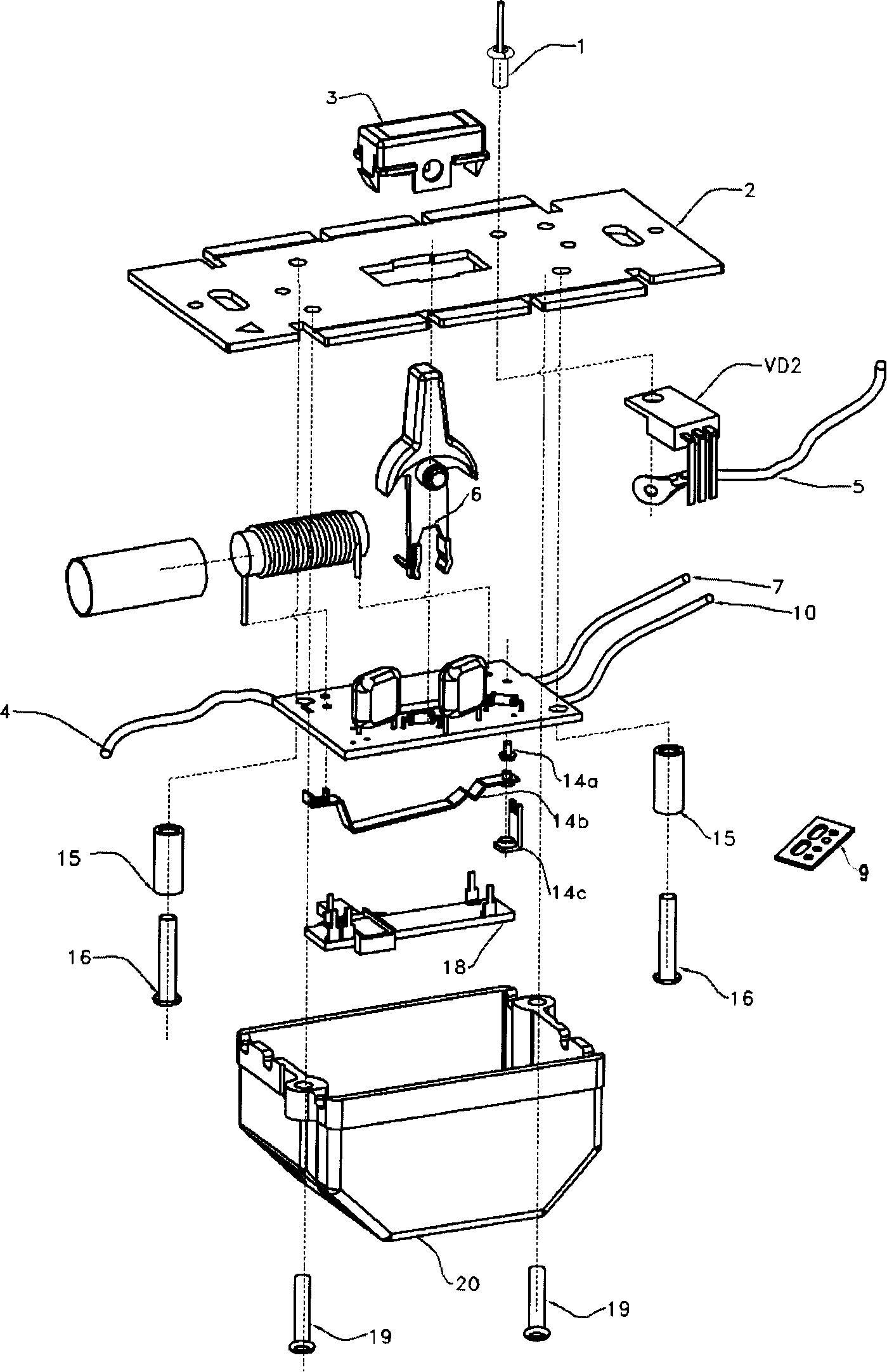 Pothook type stepless dimmer