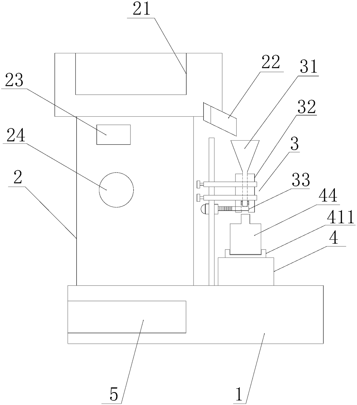 Capsule dust removing and bottling device