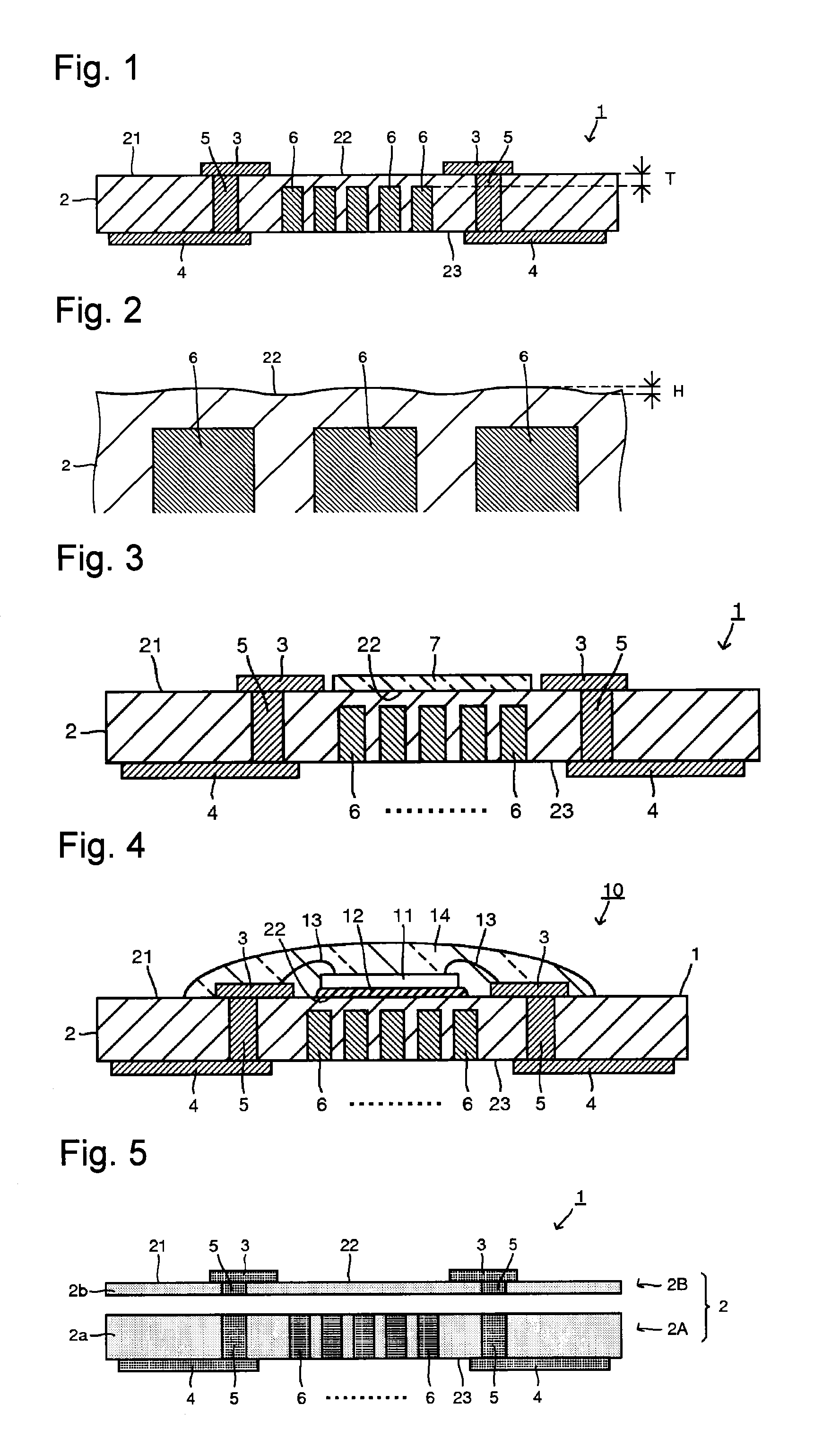 Substrate for light-emitting element and light-emitting device