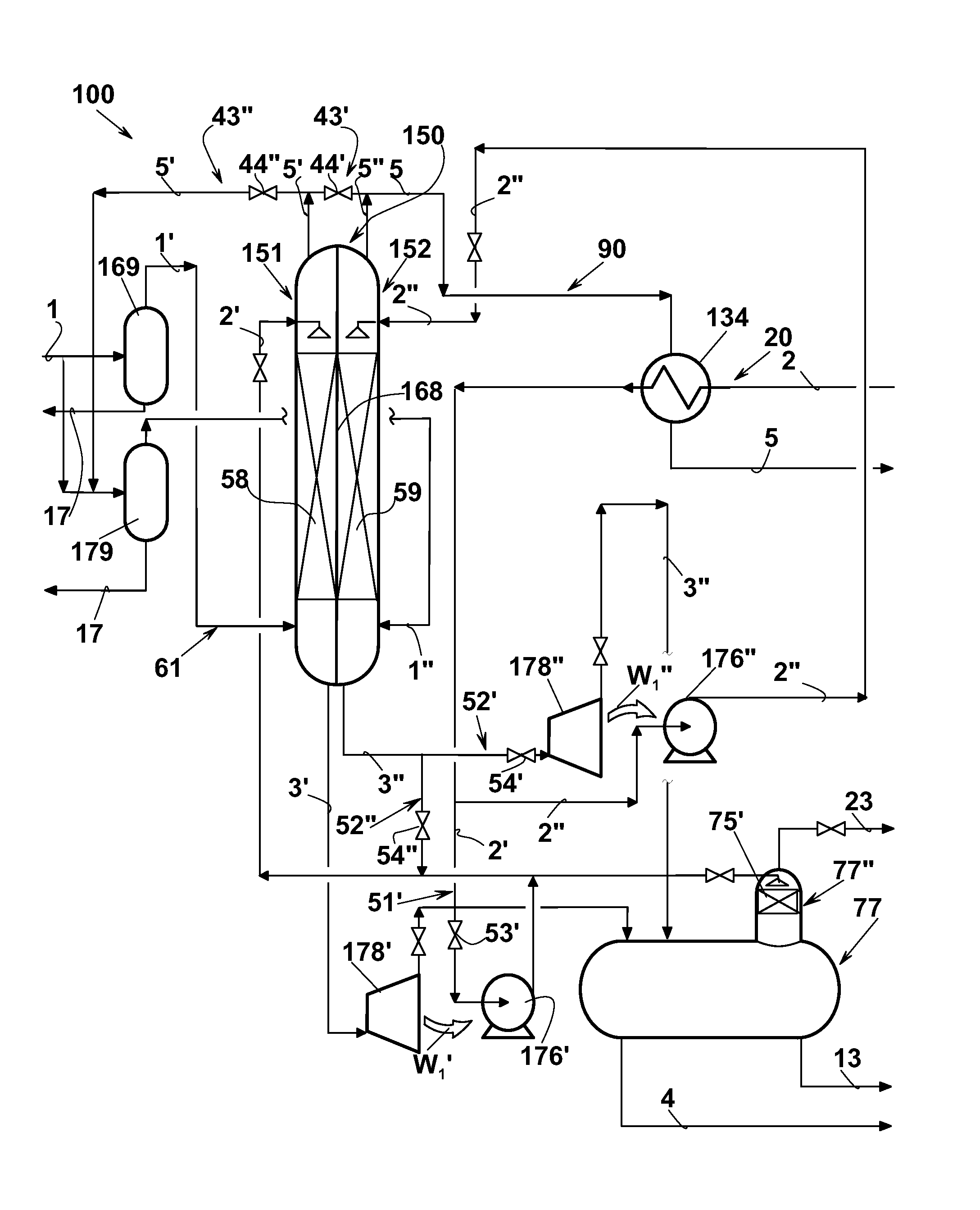 Method and apparatus for sweetening and/or dehydrating a hydrocarbon gas, in particular a natural gas
