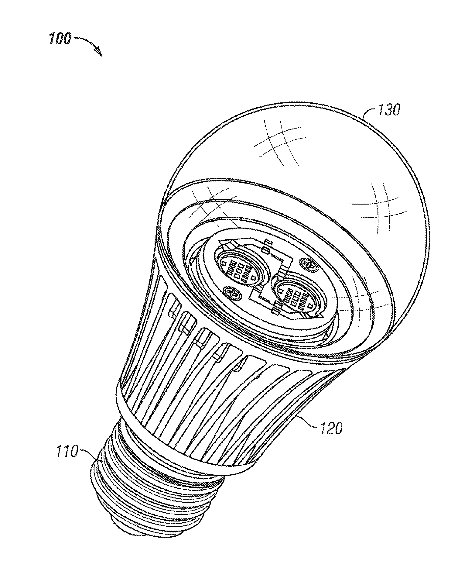 LED lamp for producing biologically-corrected light