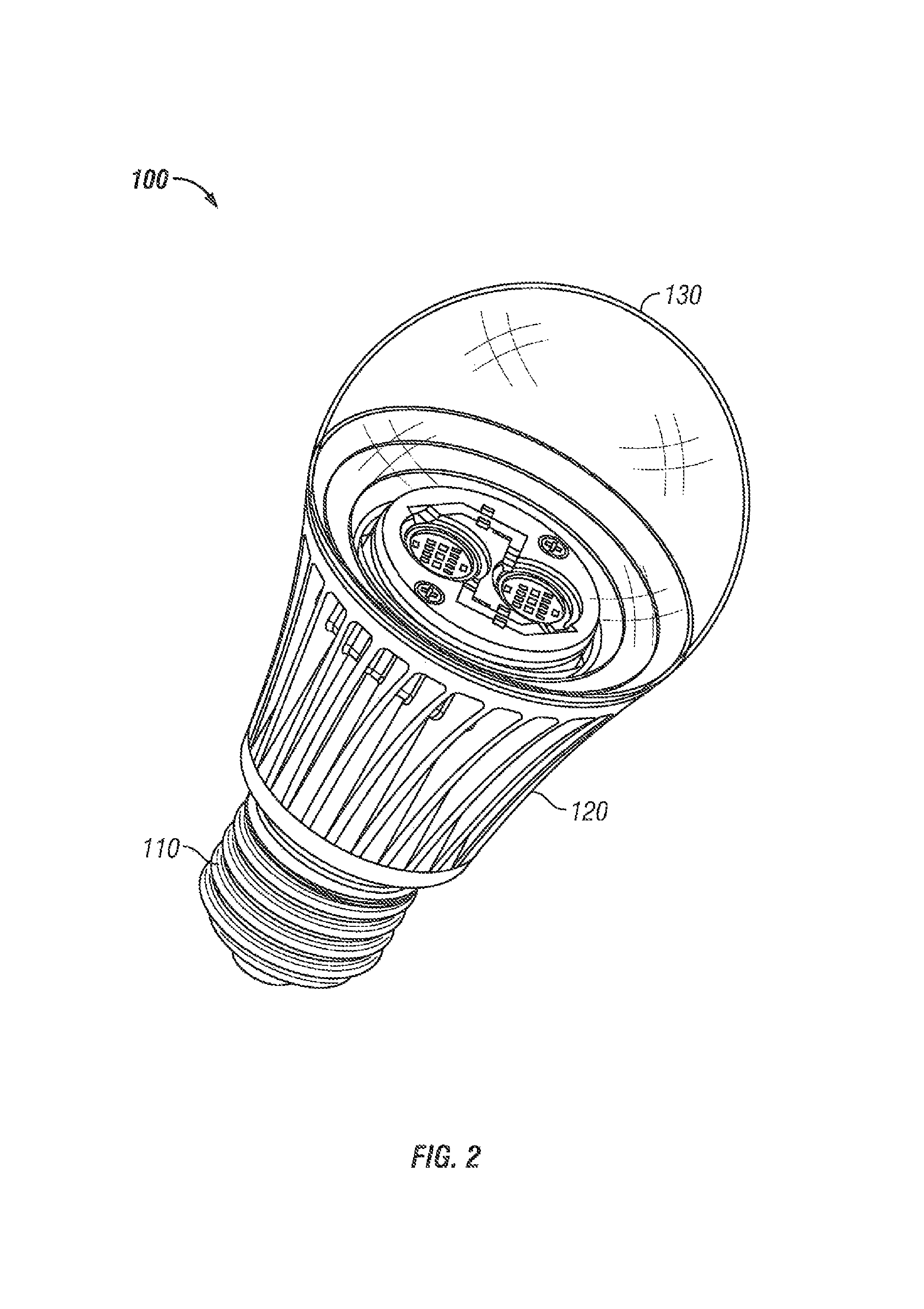 LED lamp for producing biologically-corrected light