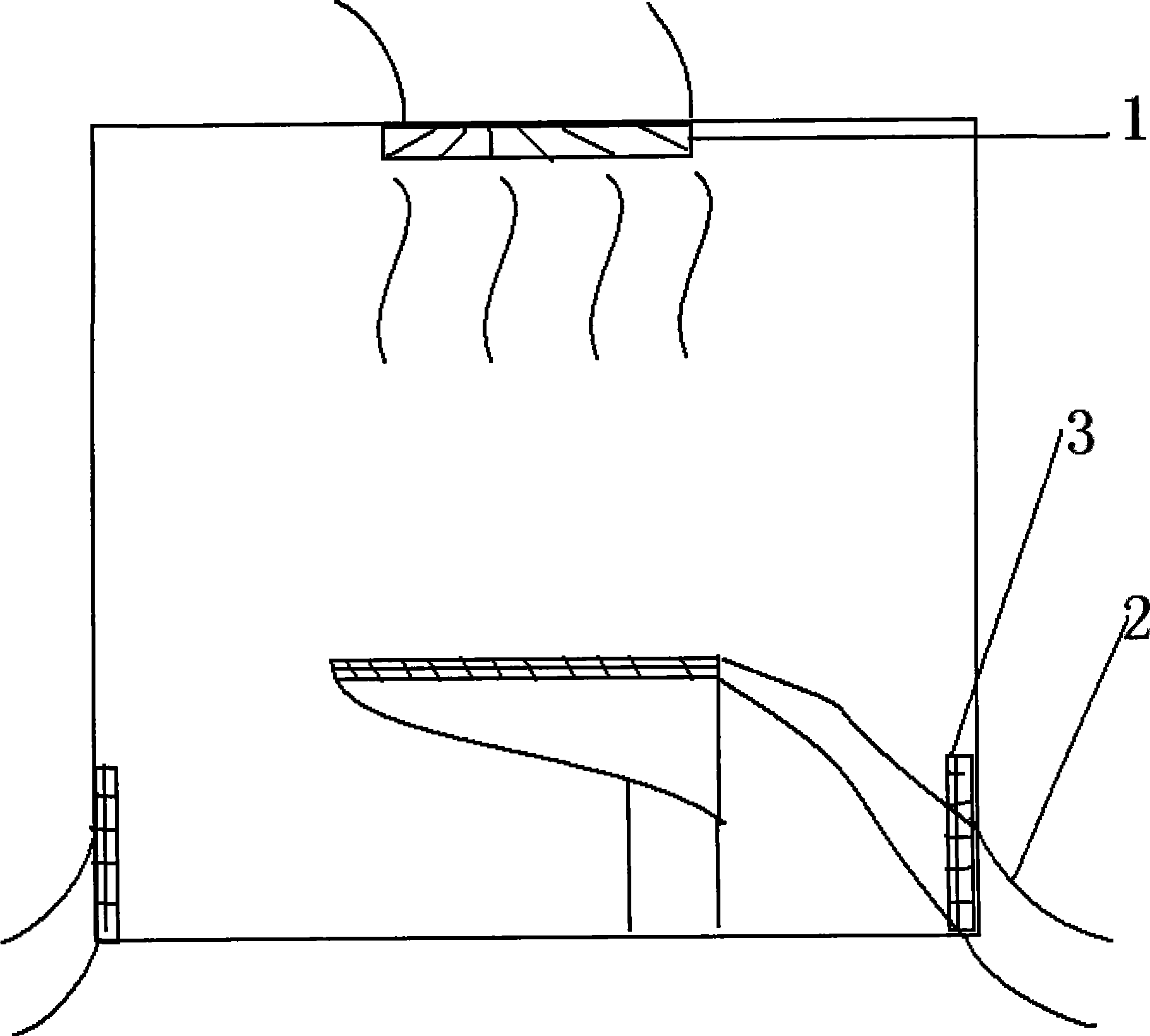 Air exhaust system for washroom