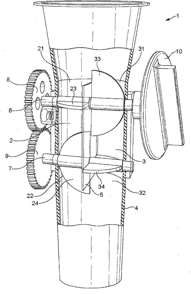 Dosing device for powder dispensers