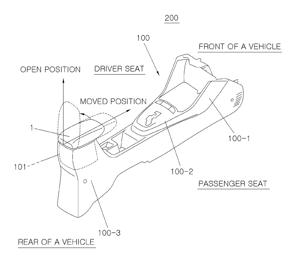 Multi-link knob type armrest and armrest console and vehicle using the same