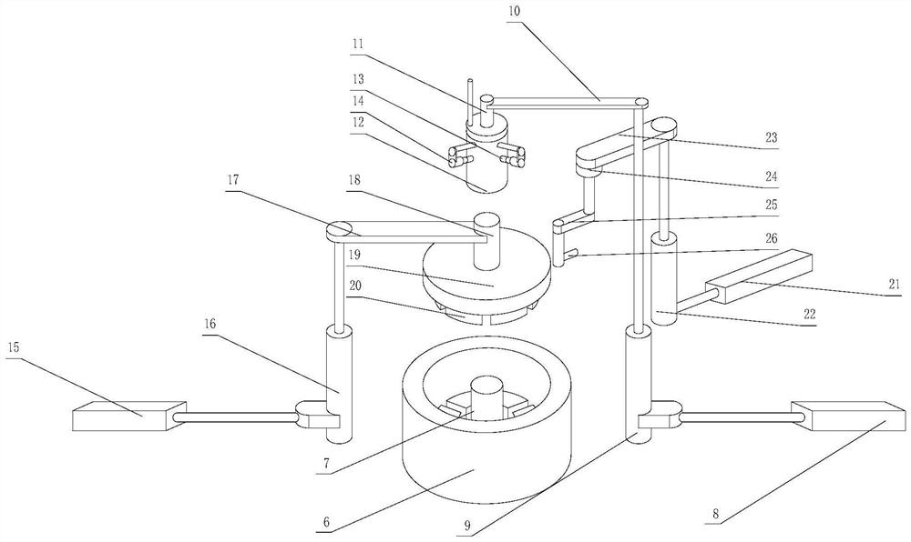 Composite MC nylon steel core wheel casting equipment