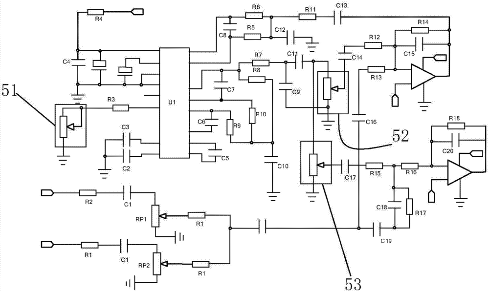 Functionally-diversified audio power amplifier circuit applying rotary encoder