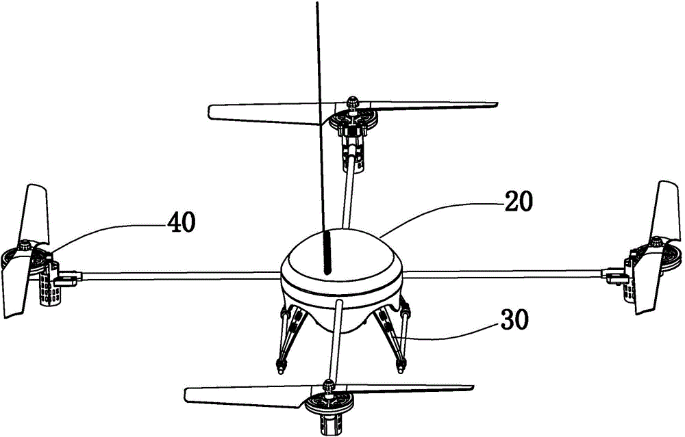 Multi-power driven model airplane provided with safety protection system