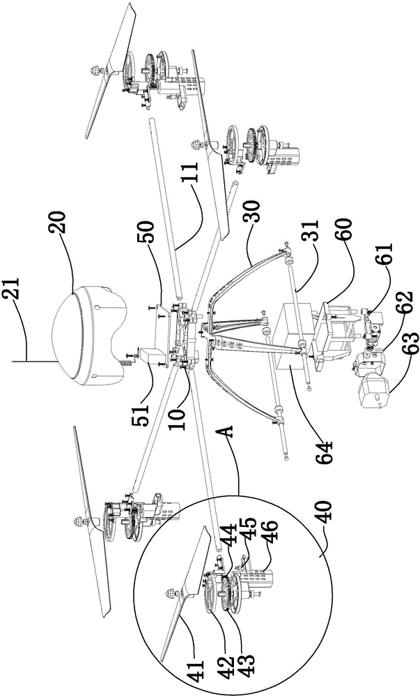 Multi-power driven model airplane provided with safety protection system