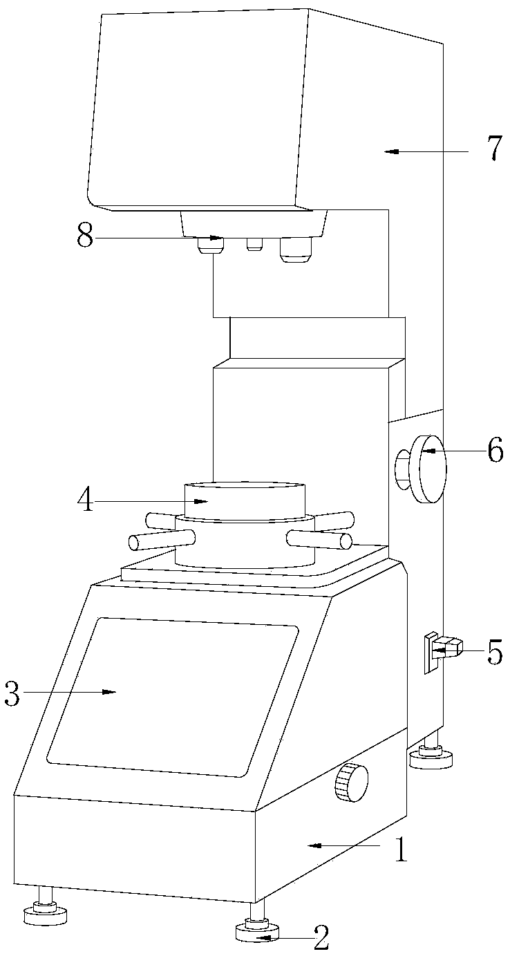 Hardness detection device for hardware manufacture