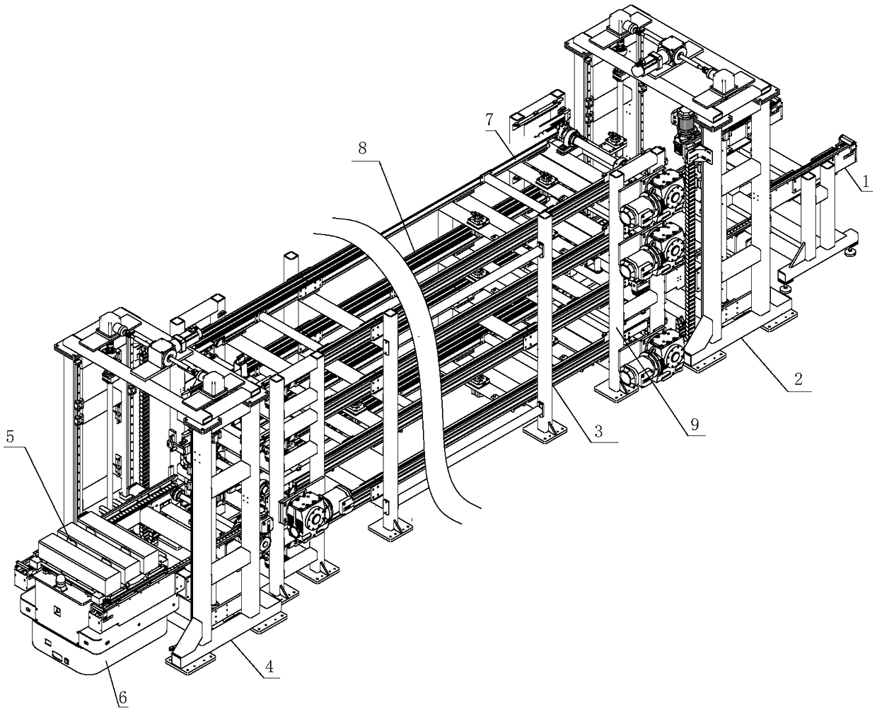 Single crystal silicon rod turnover device