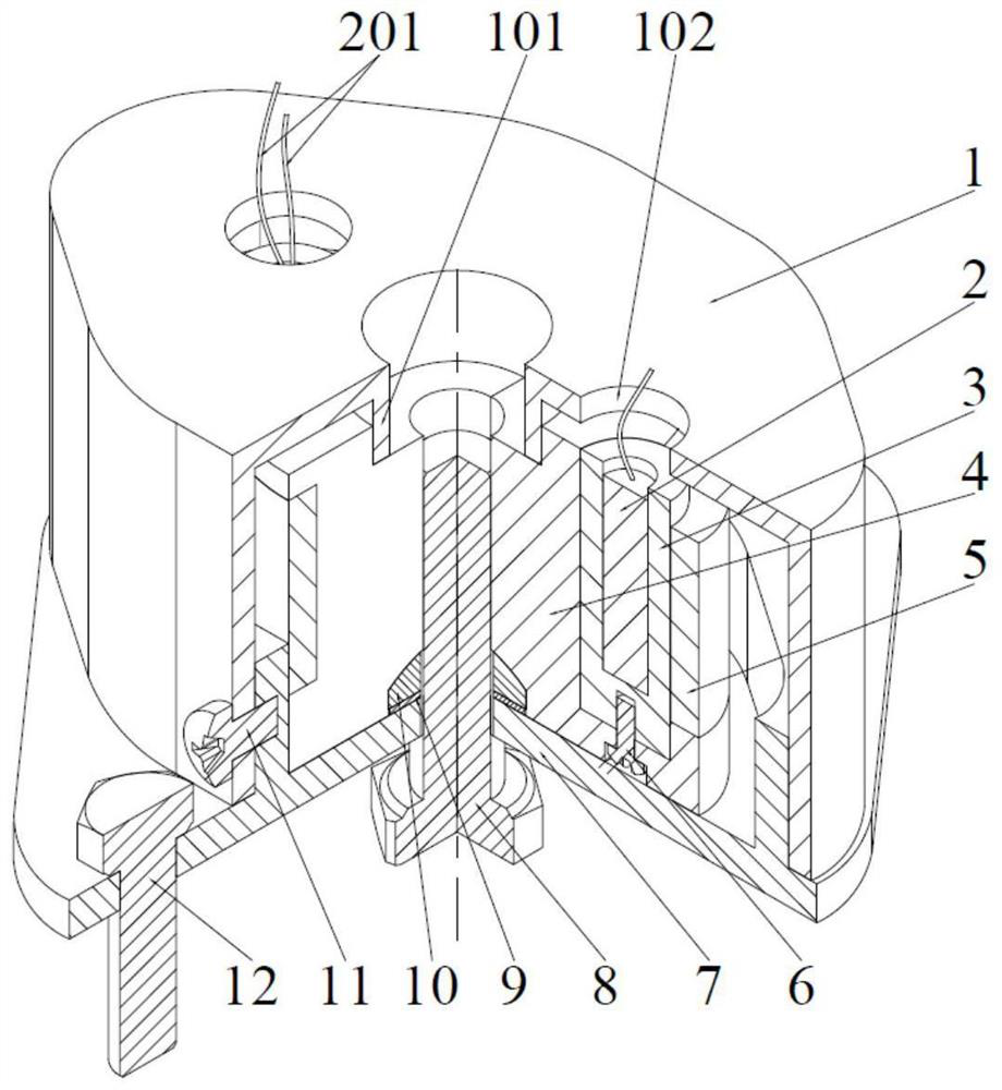 A split nut type compression release device actuated by a hot knife