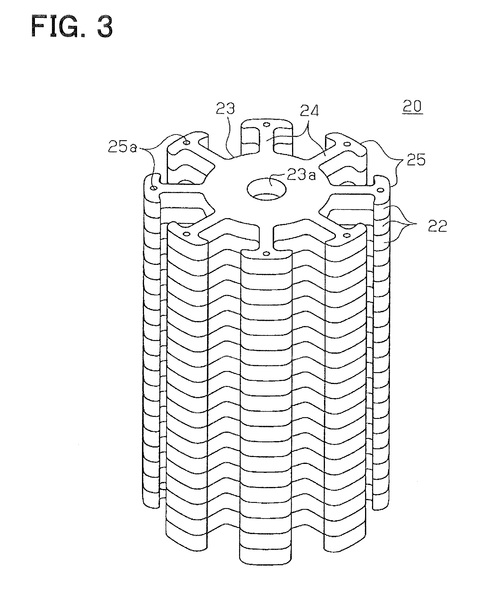Armature for rotary electric apparatus and manufacturing method for the same