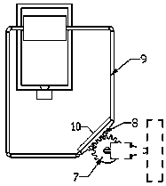 Automatic angle adjusting device for rear-view mirror of cart
