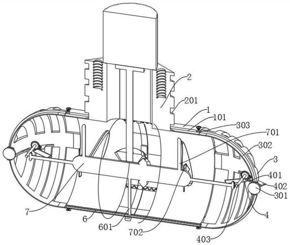 Lateral propeller with anti-winding function