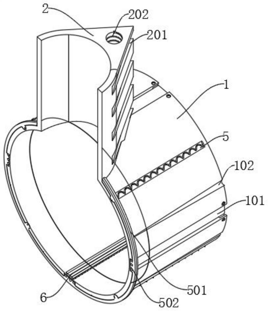 Lateral propeller with anti-winding function