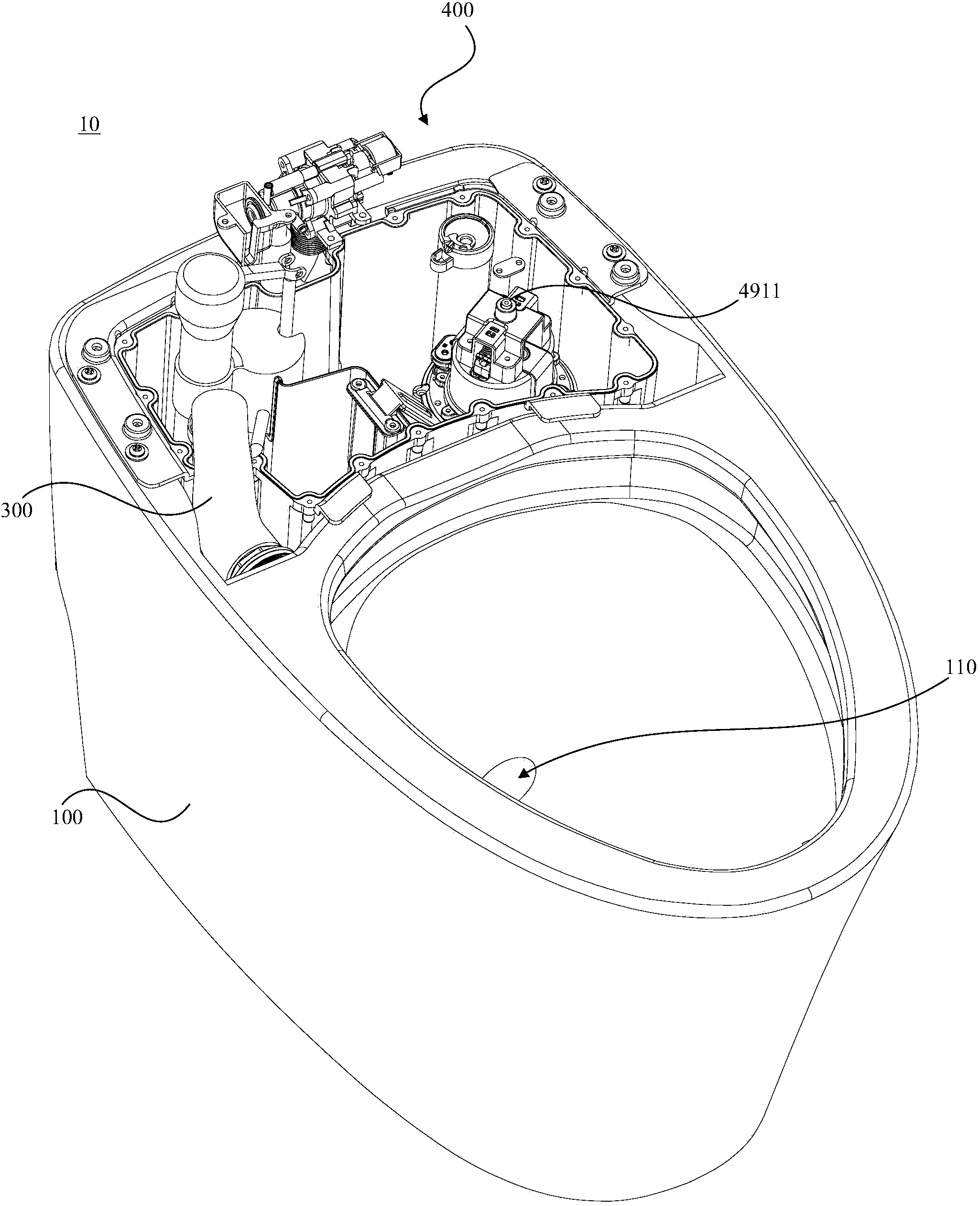 Toilet bowl and flushing system thereof