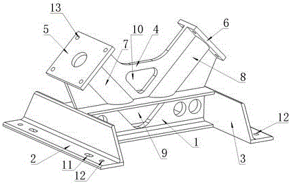 Rear connecting structure of diesel engine