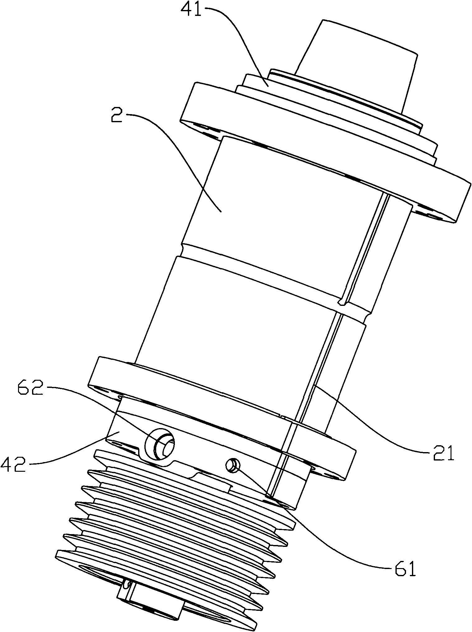 Main shaft system of vertical shaft type sand maker