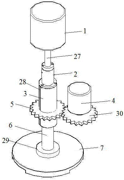 Rotating adjusting type upper shaft mechanism for single-side polishing of large-size wafers