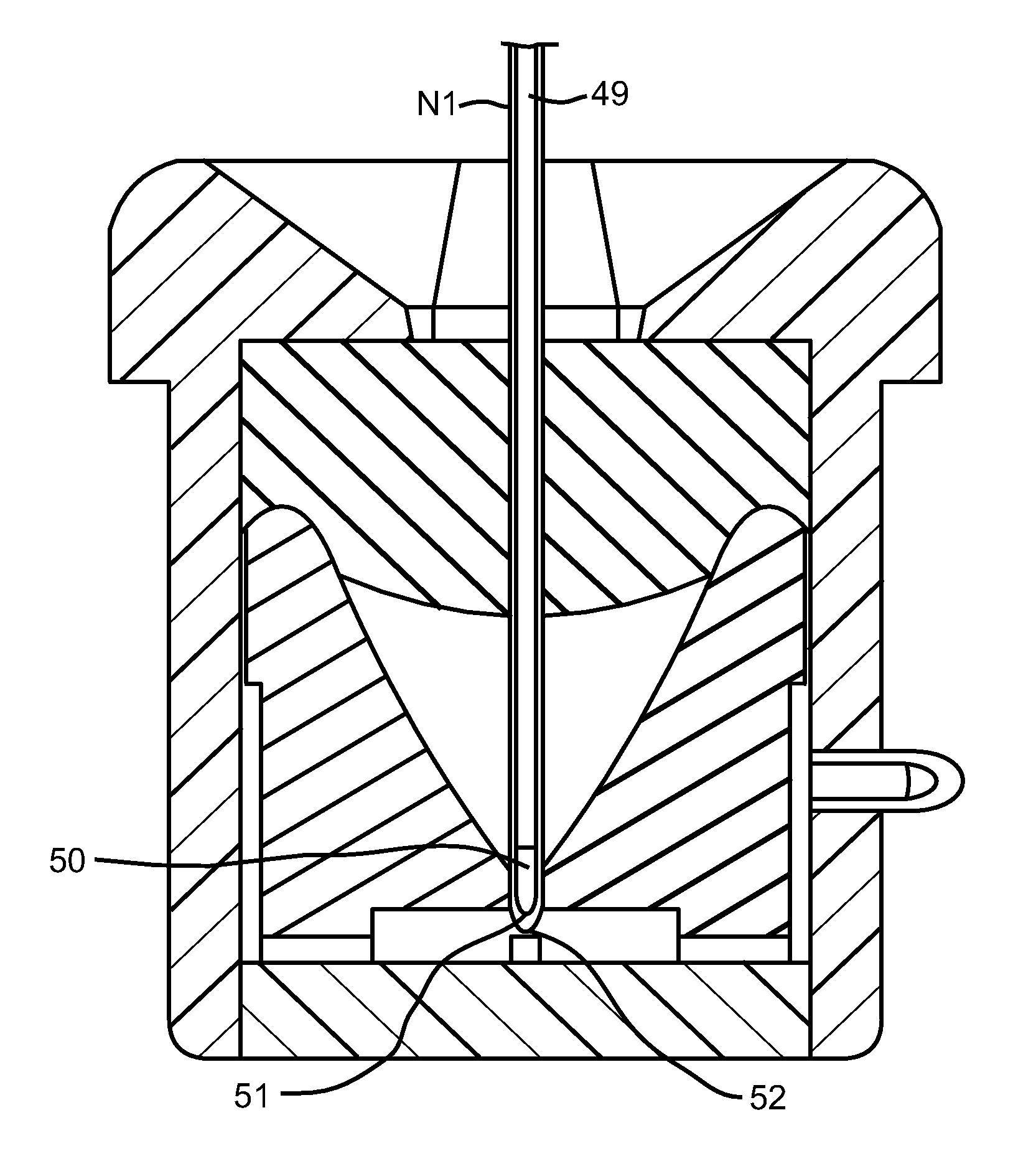 Medical device needle receiving port