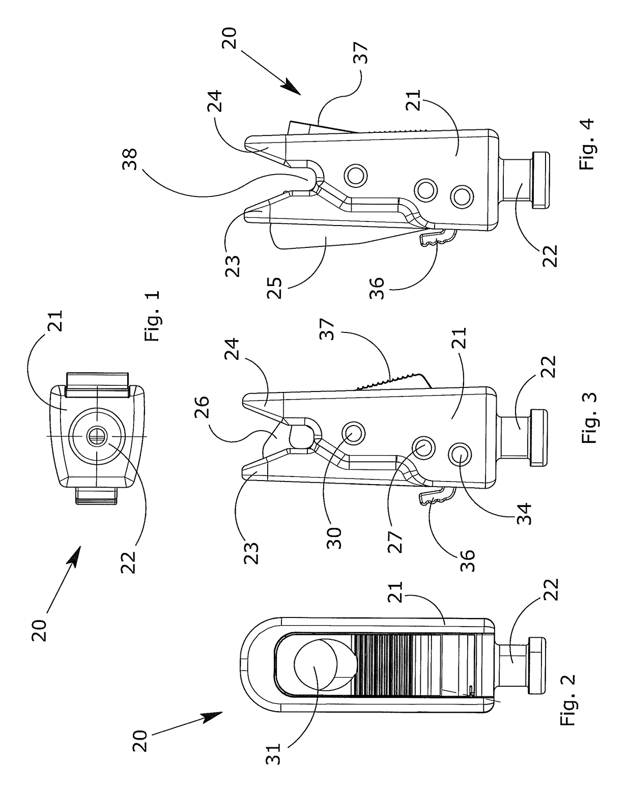 Self locking safety spring clip