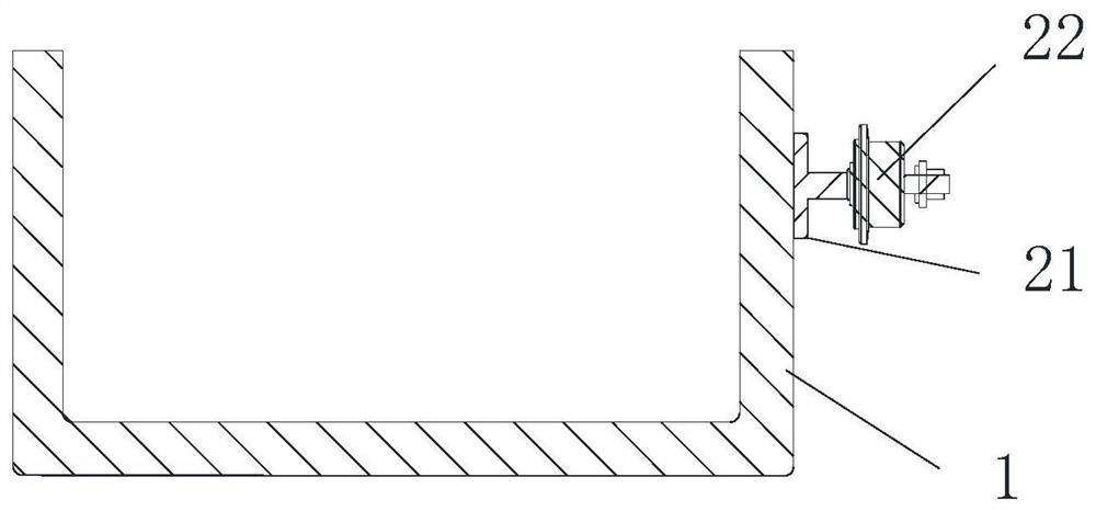 Composite material storage battery trolley and manufacturing method thereof