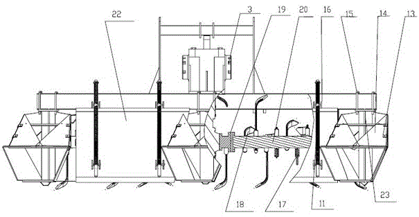 Furrowing and ridging machine for ridge culture of rape