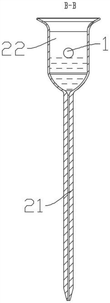Thorn tube and method for eliminating bubbles in thistle tube of thistle tube type ferrograph