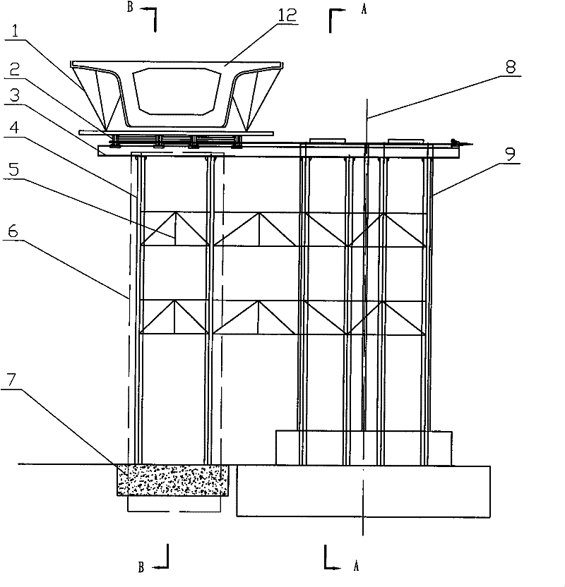 Construction method for rapid construction of support cast-in-situ continuous beam