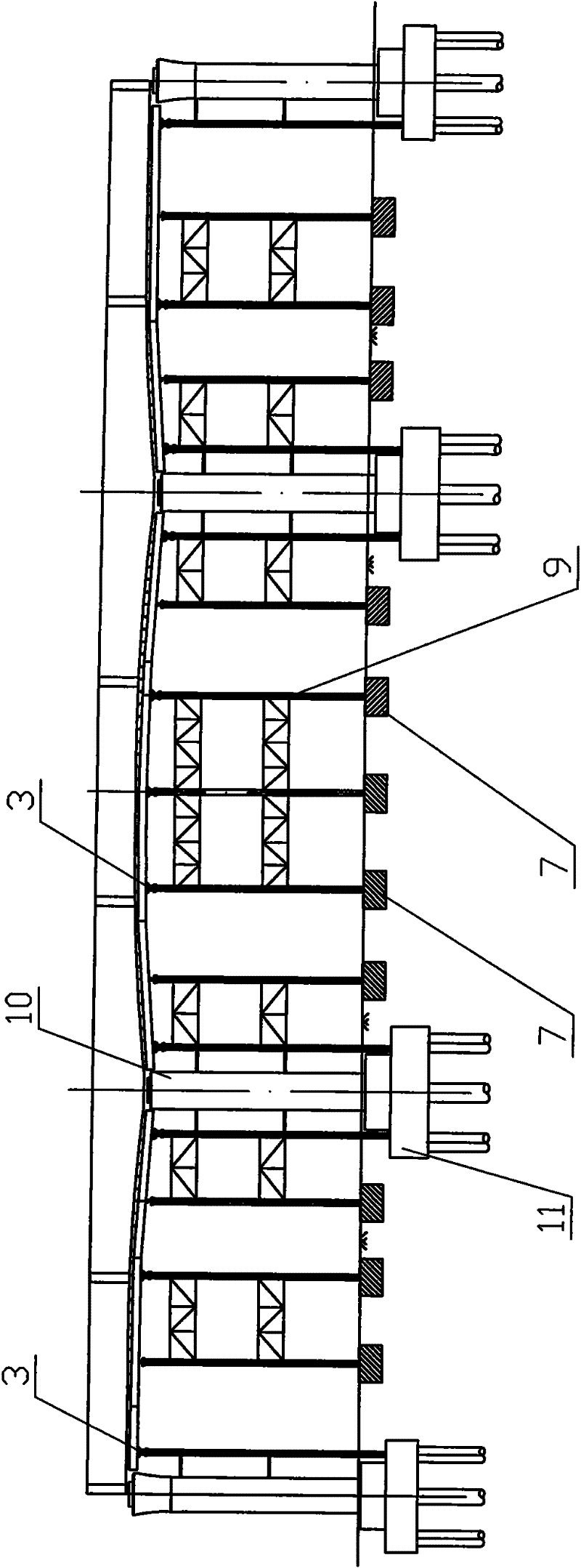 Construction method for rapid construction of support cast-in-situ continuous beam