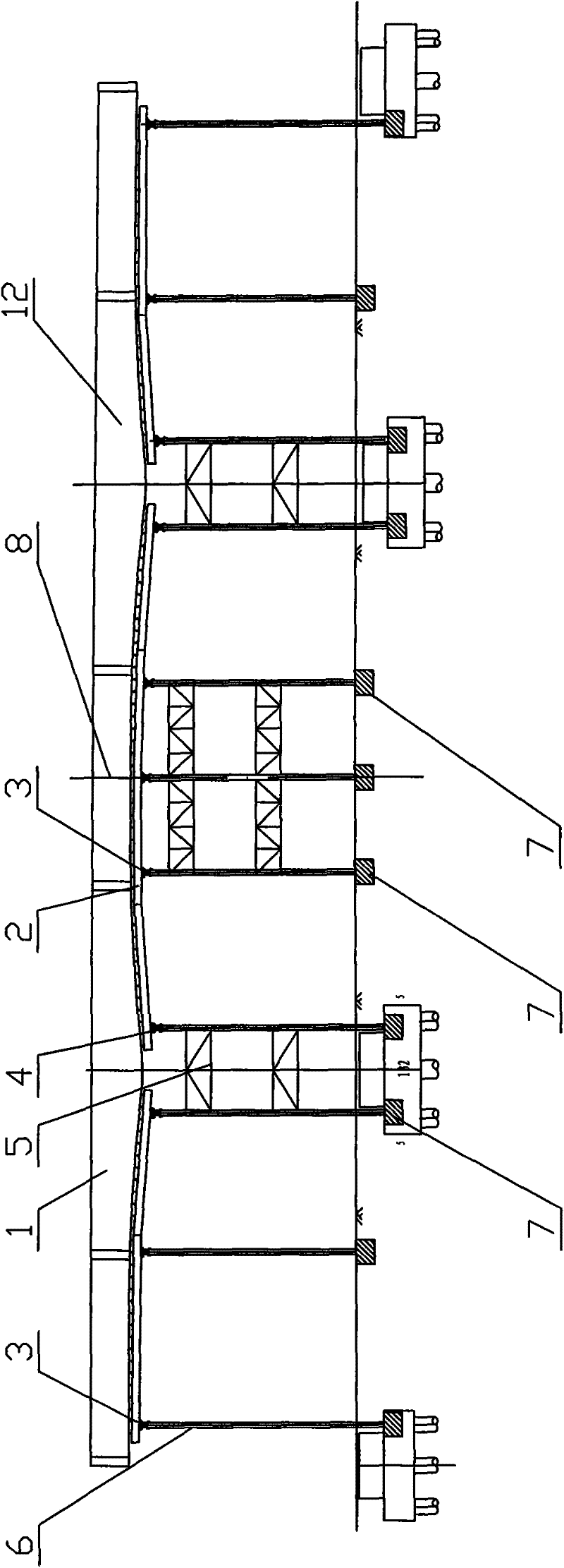 Construction method for rapid construction of support cast-in-situ continuous beam