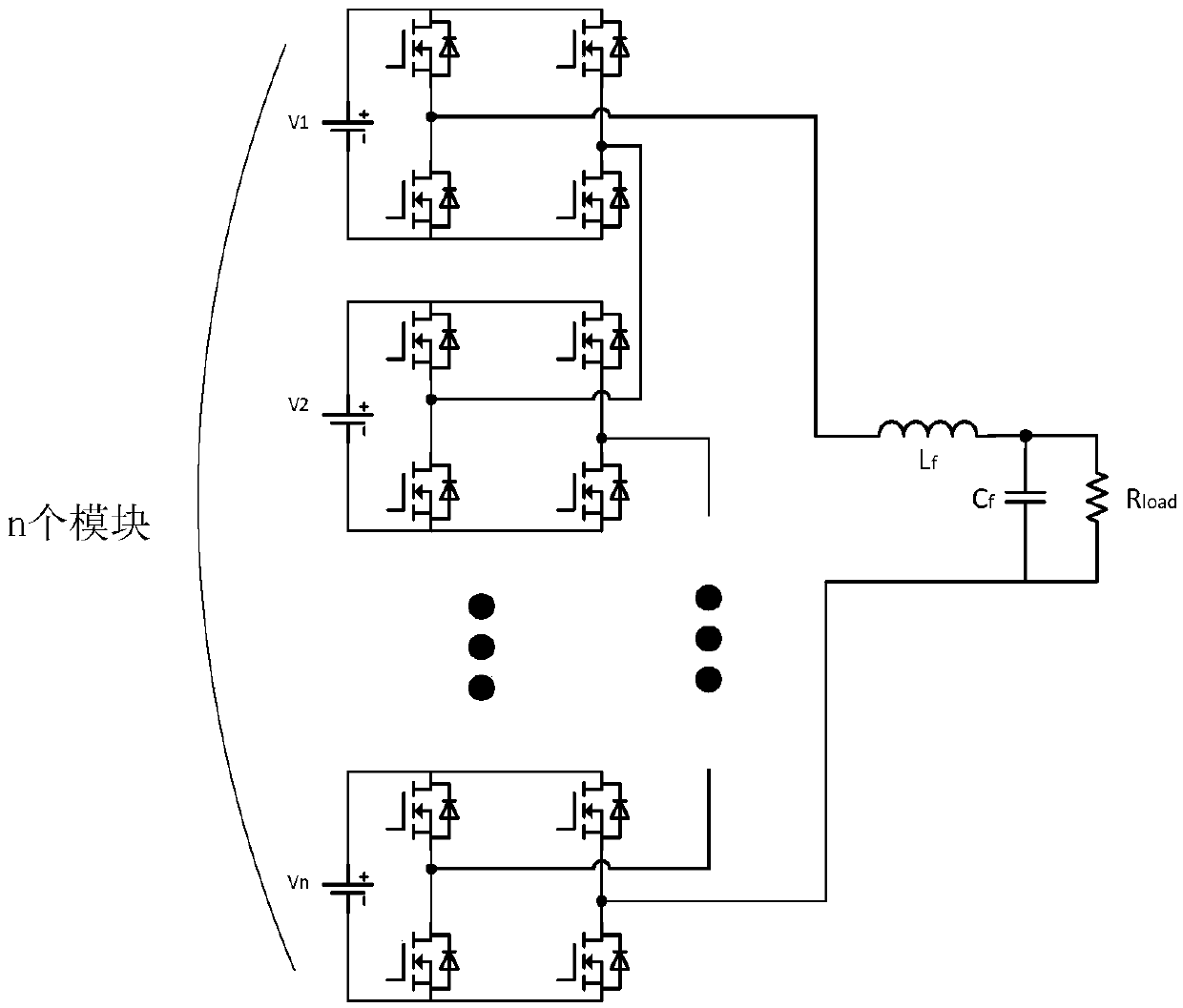 A t-type multilevel inverter circuit