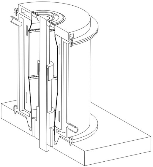 Turn-up bladder vulcanizing device and vulcanizing method