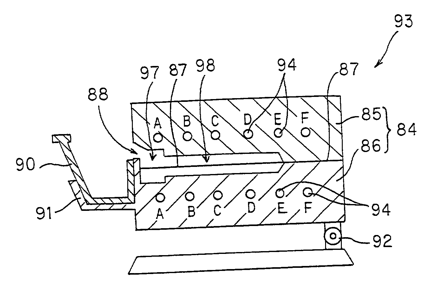 Mold for casting forged material, and method for casting forged material