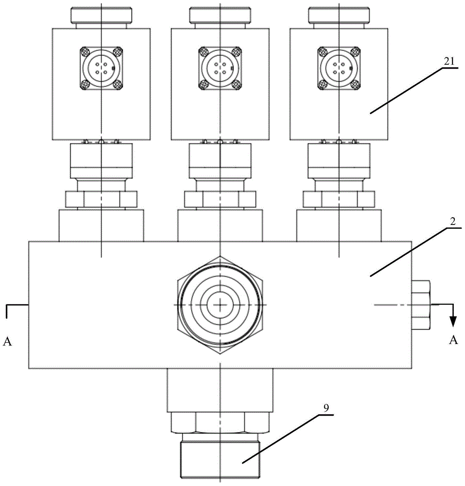 Parallel valve core type high-pressure electromagnetic valve