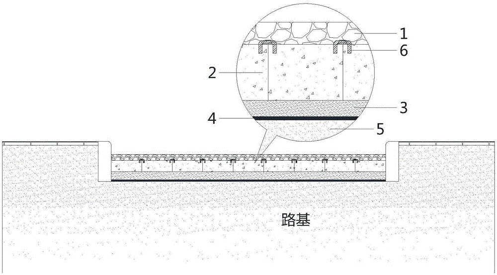 Novel vibration reduction road structure and construction method thereof
